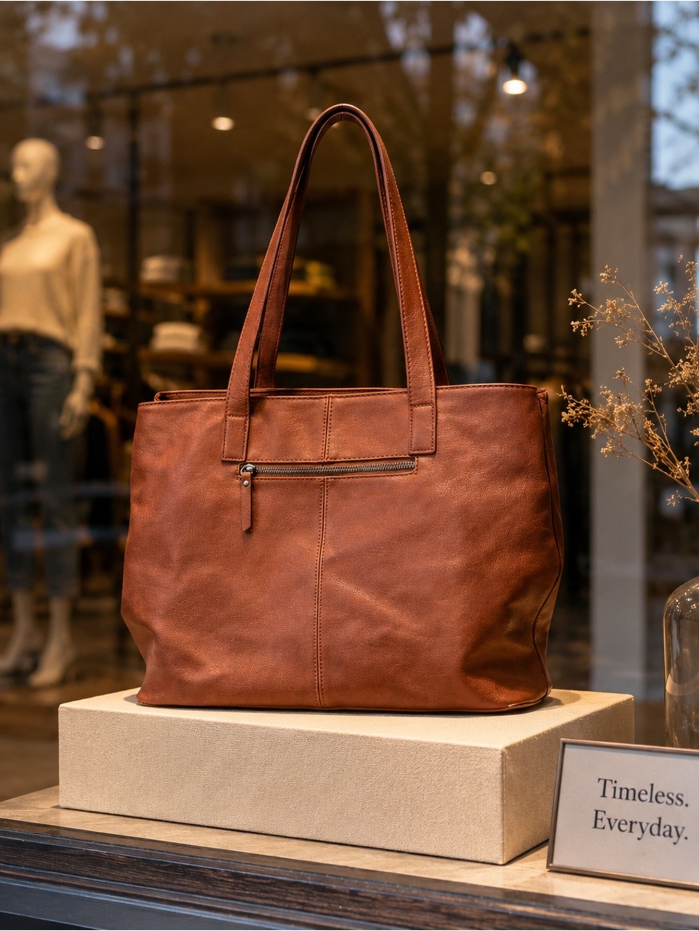 Brown Leather Tote Bag